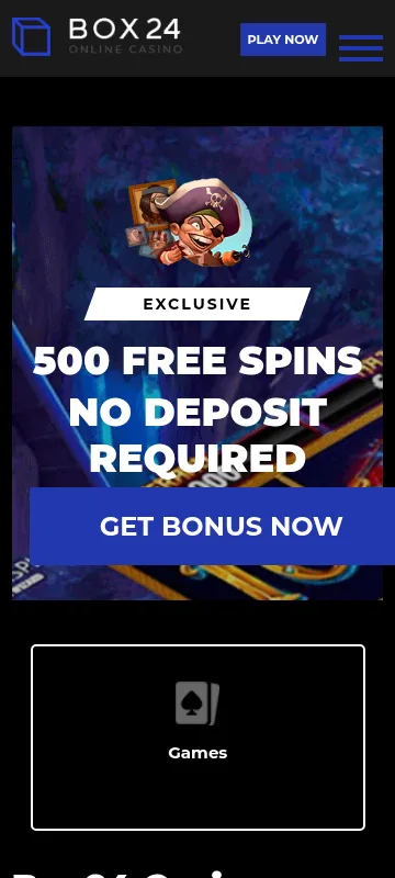 Box24 Casino mobile casino view